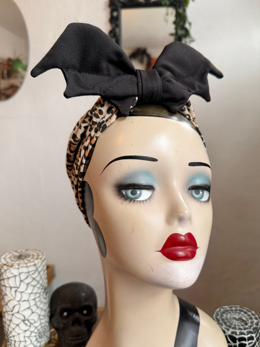 Gothic rockabilly bat headband