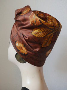 Autumn Conker Print True Vintage Scarf🍁