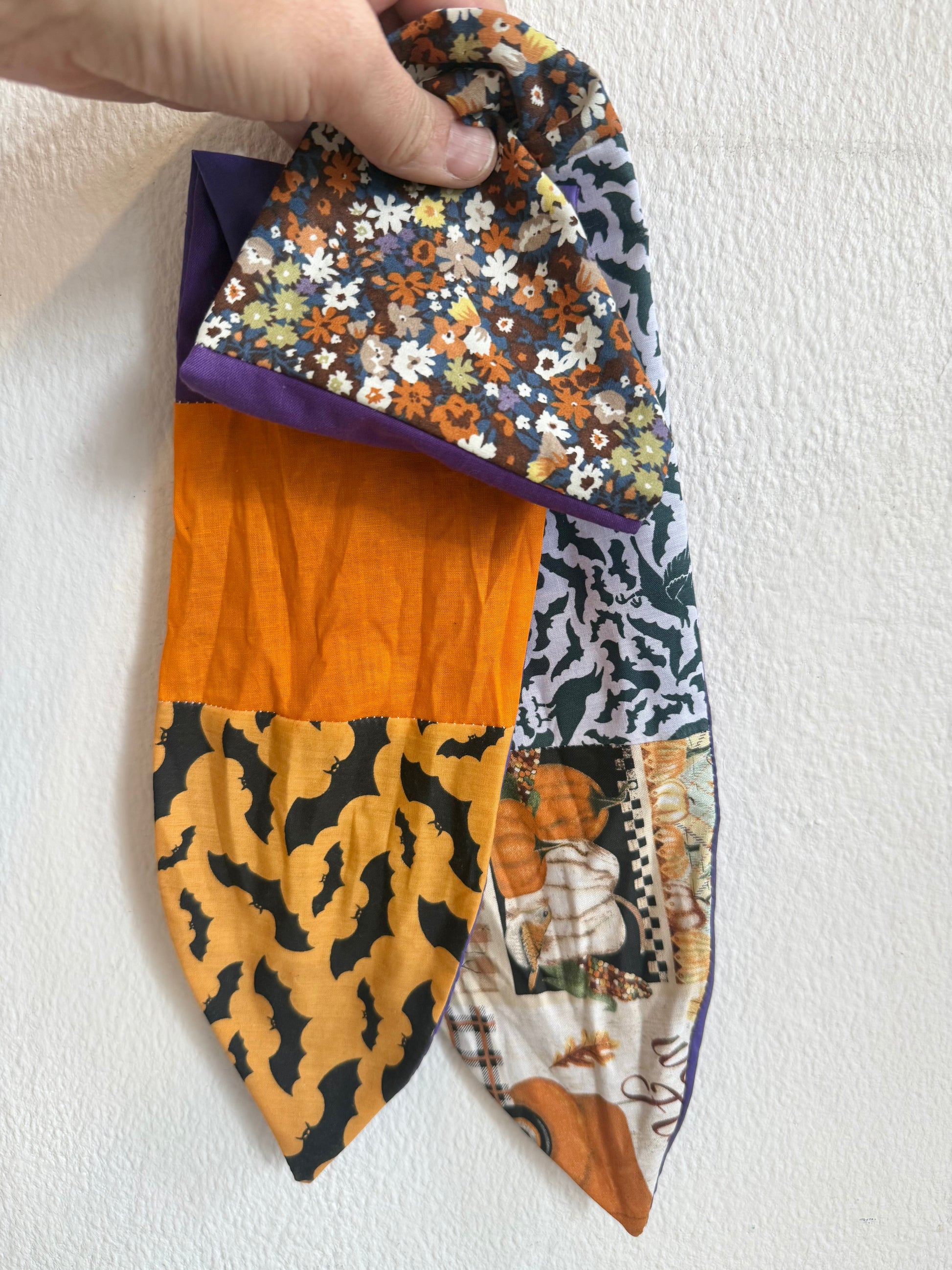nostalgic 90s halloween summerween patchwork headscarf
