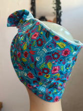 Load image into Gallery viewer, Bright skeleton Summerween print headscarf bandana 