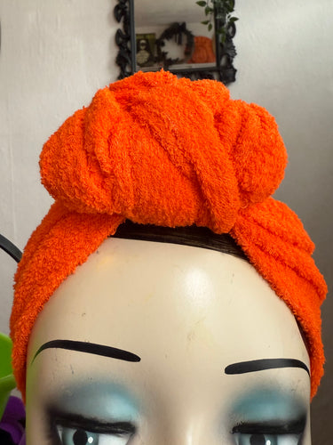 vintage bright orange halloween headband