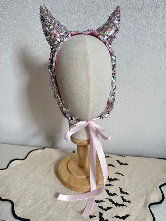 Sliver Sparkly Devil Headpiece