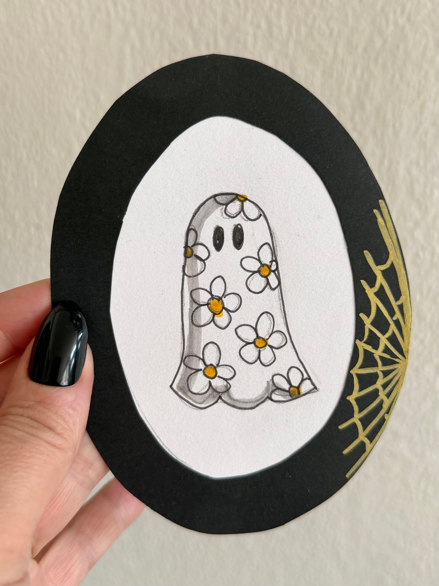Floral Ghost - Spooky Doodle