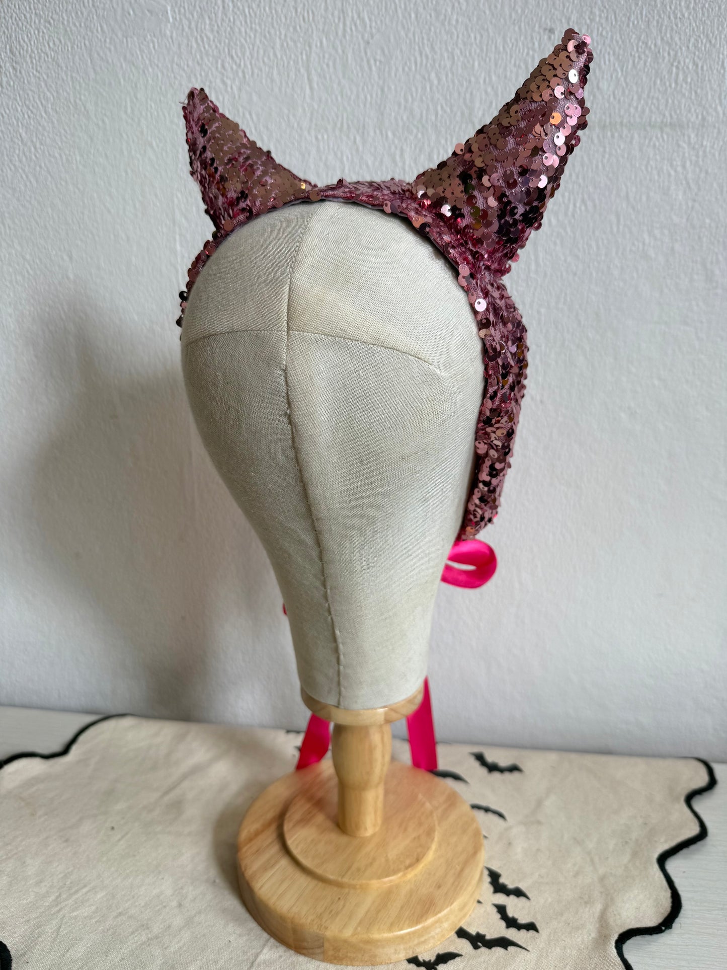 Pink Sparkly Devil Headpiece