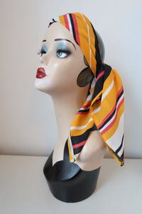 Vintage striped headscarf