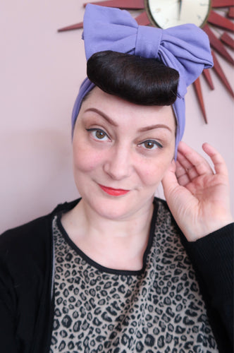 Lilac vintage bow headband