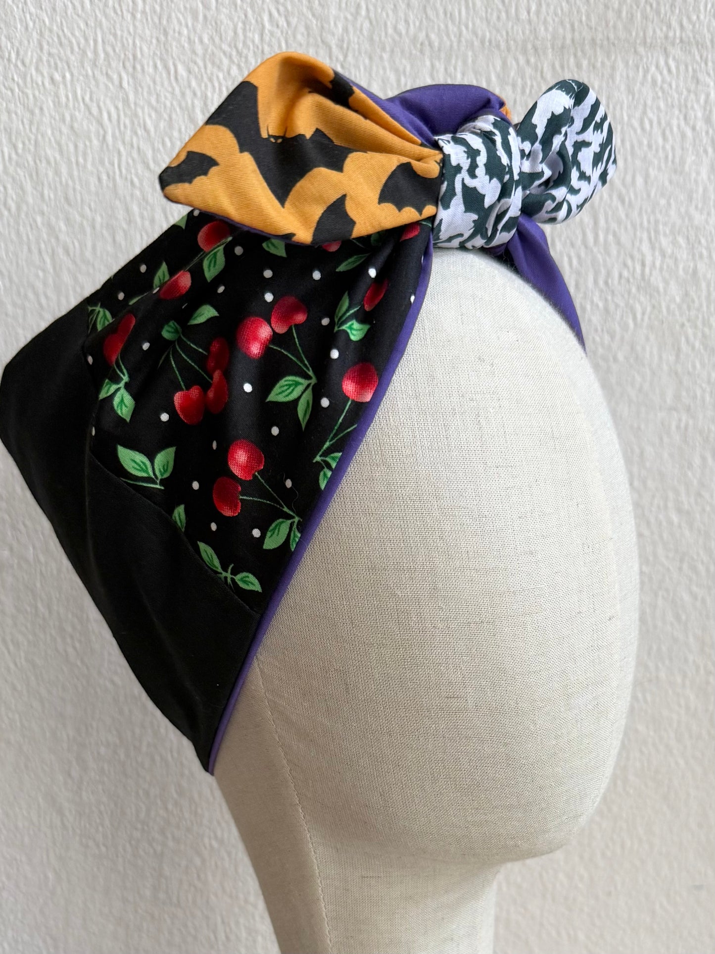 Patchwork Spooky Headscarf (self tie)