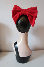 Load image into Gallery viewer, SALE ITEM: HAIR BOW in Red Textured Jersey