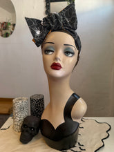 Load image into Gallery viewer, Spooky spiderweb headscarf bandana