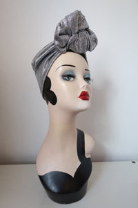 Sliver vintage 1940s turban for women