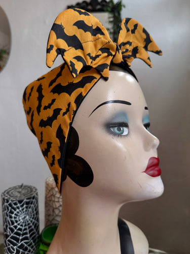 Halloween bat goth alternative bat headscarf
