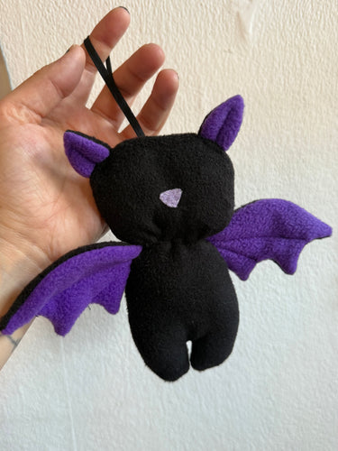 Bertie Bat Plush Bag Charm (made to order)
