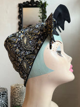 Load image into Gallery viewer, Halloween bat goth alternative bat headscarf