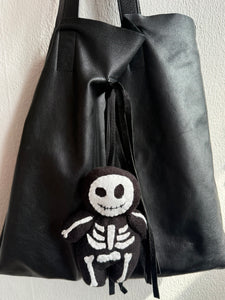 Skeleton bag charm goth horror Halloween 