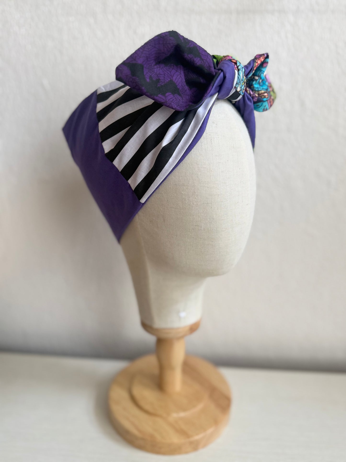 Patchwork Spooky Headscarf (self tie)