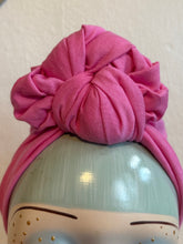 Load image into Gallery viewer, 60% OFF SALE ITEM: Pink Vintage Style Pre-tied Headband with Slouchy Knot