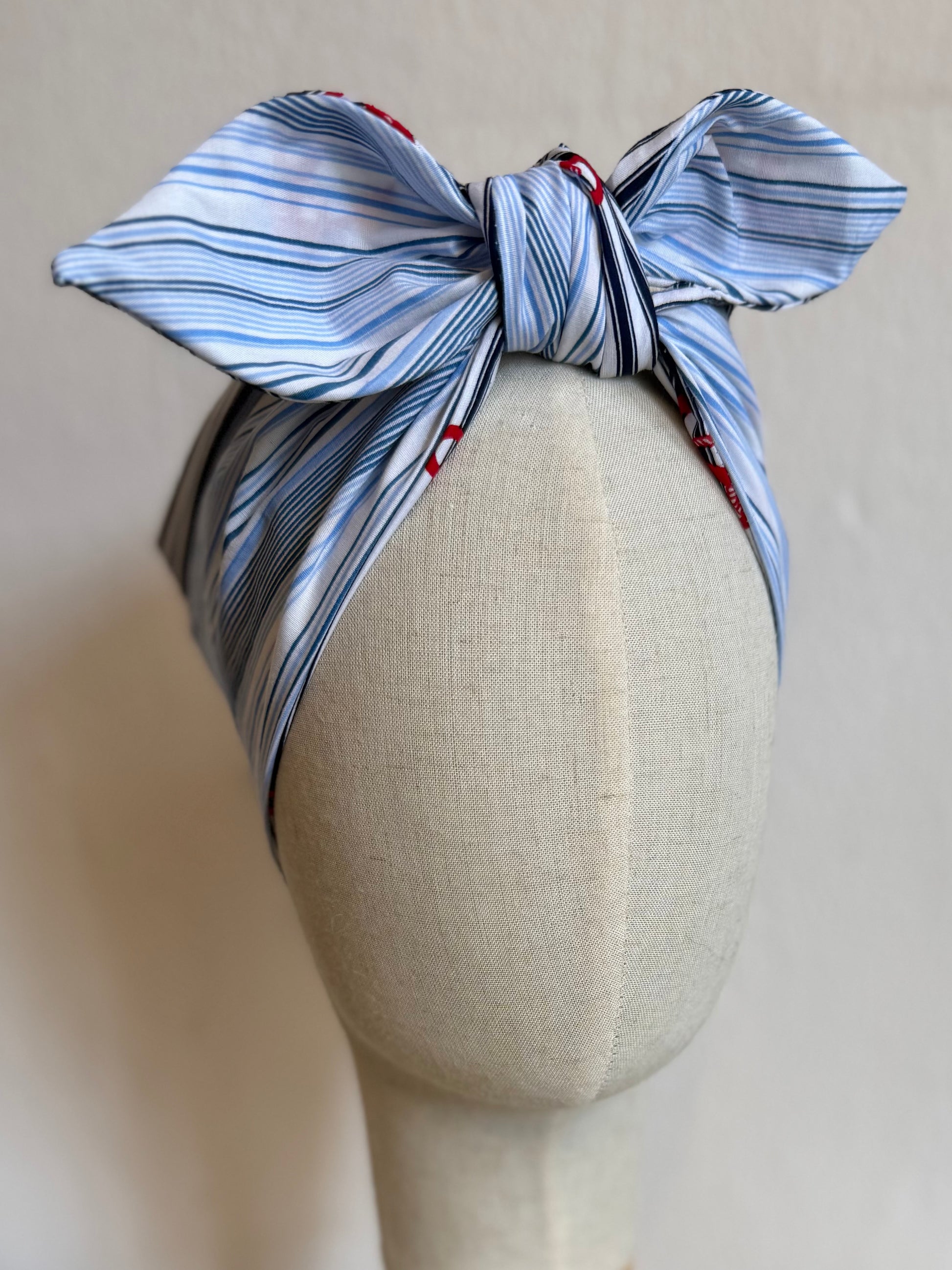 Nautical anchor print headscarf bandana