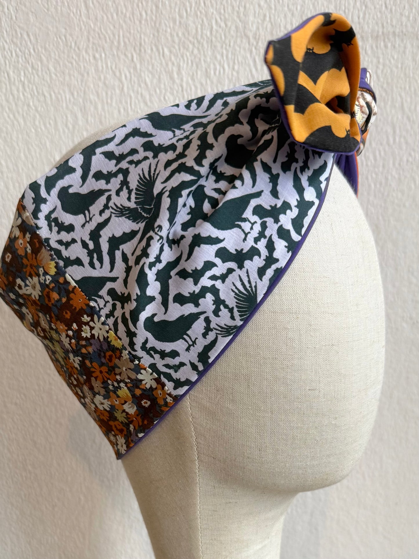 nostalgic 90s halloween summerween patchwork headscarf