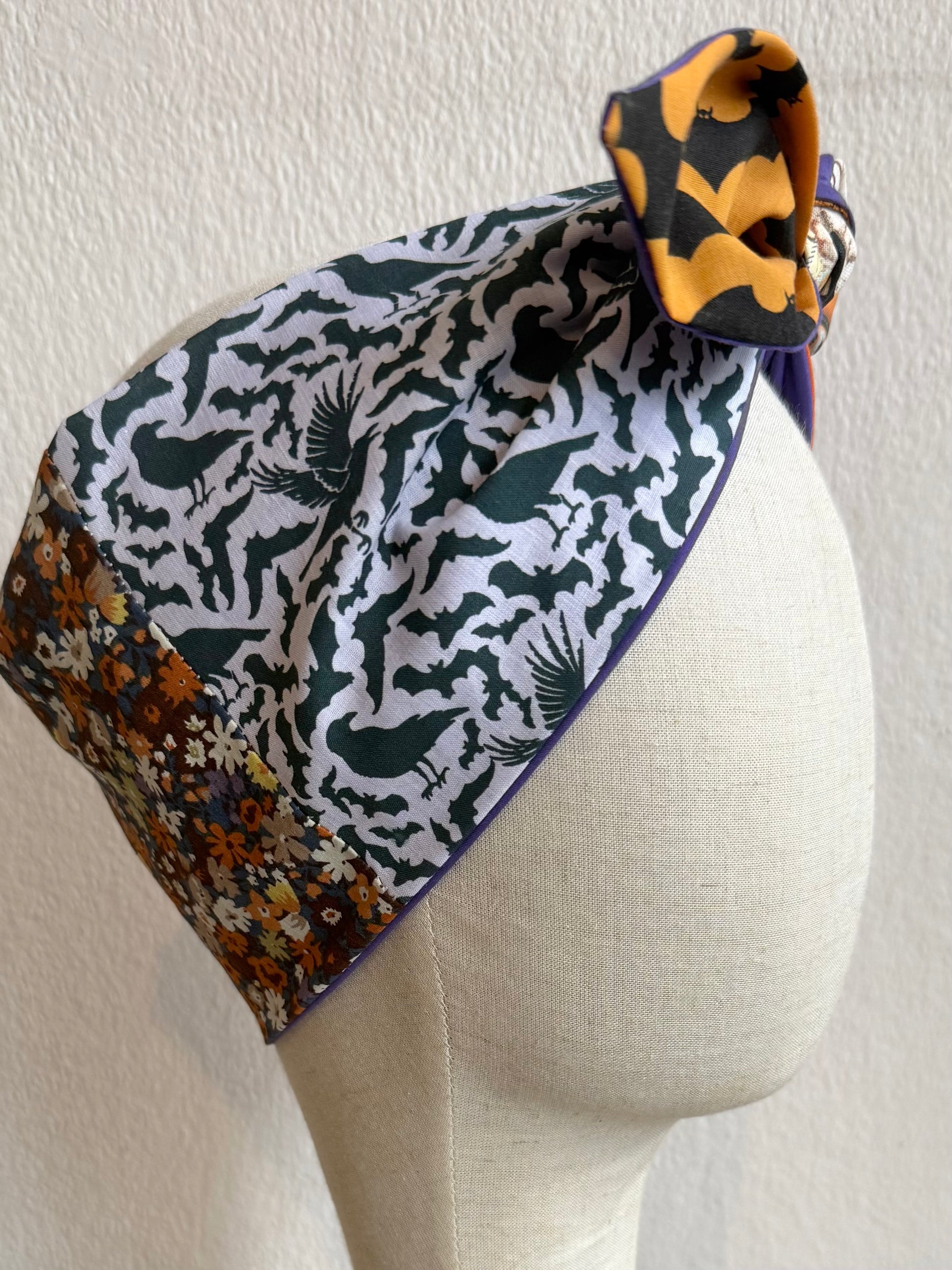 nostalgic 90s halloween summerween patchwork headscarf