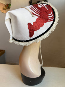 Lobster nautical retro sun hat