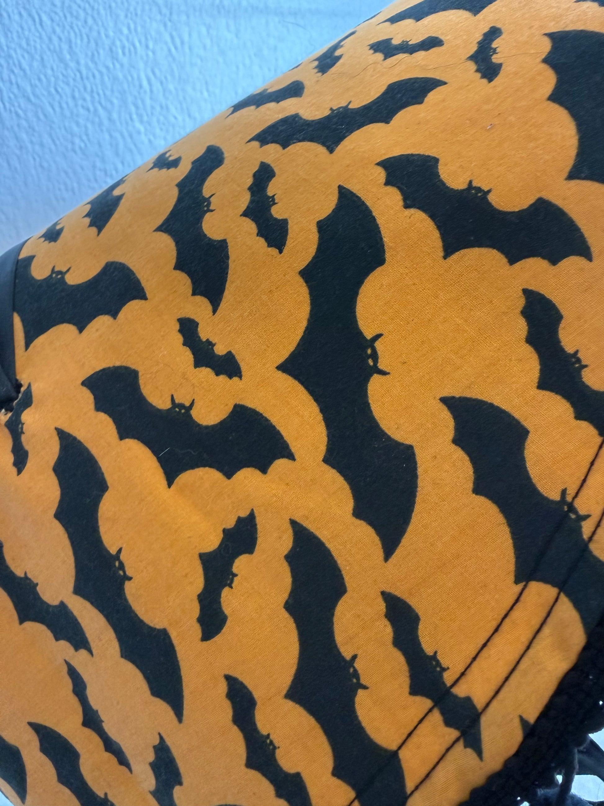 bat print vintage style rockabilly sun hat