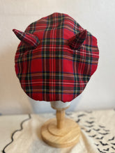 Load image into Gallery viewer, Red tartan devil beret hat