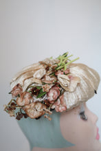 Load image into Gallery viewer, 1940s 1950s floral hat 