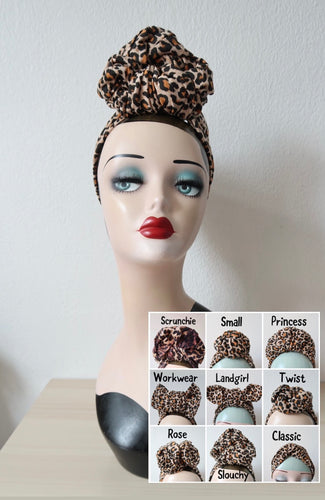 Leopard hair turban vintage 