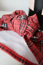 Load image into Gallery viewer, Red jersey tartan turban hat