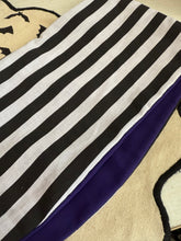 Load image into Gallery viewer, Gothic Halloween alternative fashion bat headscarf striped Beetlejuice 