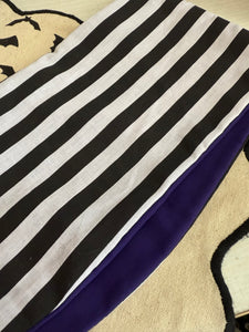 Gothic Halloween alternative fashion bat headscarf striped Beetlejuice 