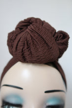 Load image into Gallery viewer, Brown reproduction vintage turban 