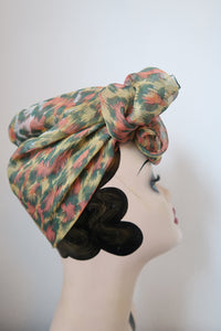 Leopard vintage headscarf