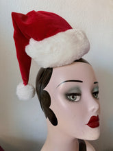 Load image into Gallery viewer, Santa hat pin-up novelty fascinator 