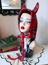 Load image into Gallery viewer, Devil horns tartan Krampus winter hat