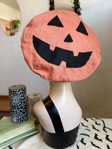 Gothic Halloween pumpkin beret 