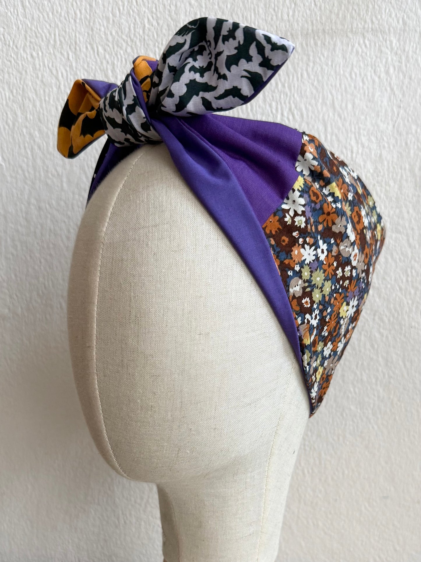 Patchwork Spooky Headscarf (self tie)
