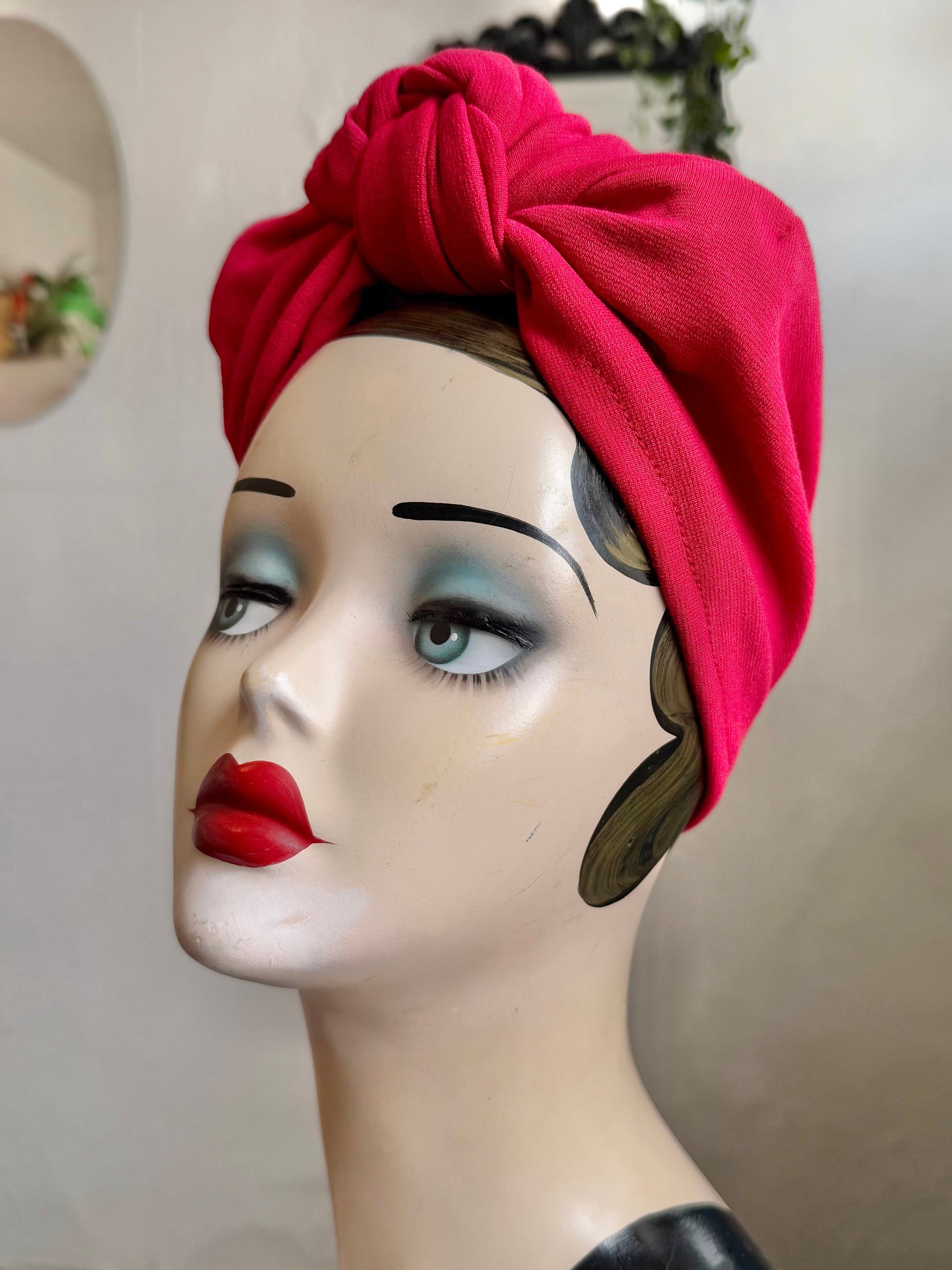 print 1940s vintage pin-up turban 