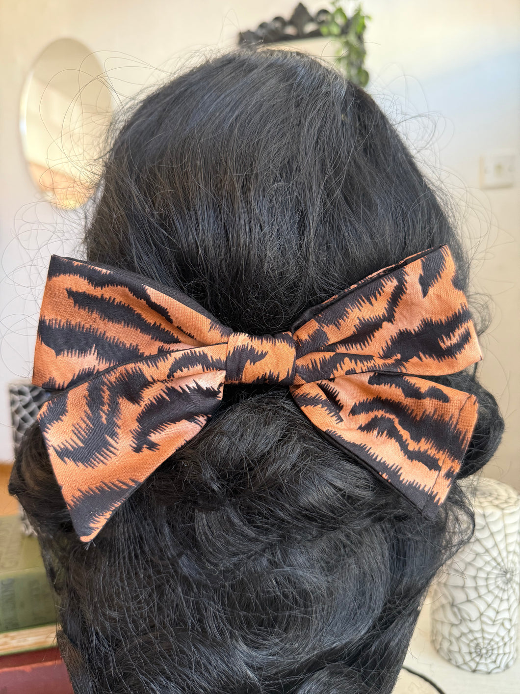 Rockabilly goth hair bow