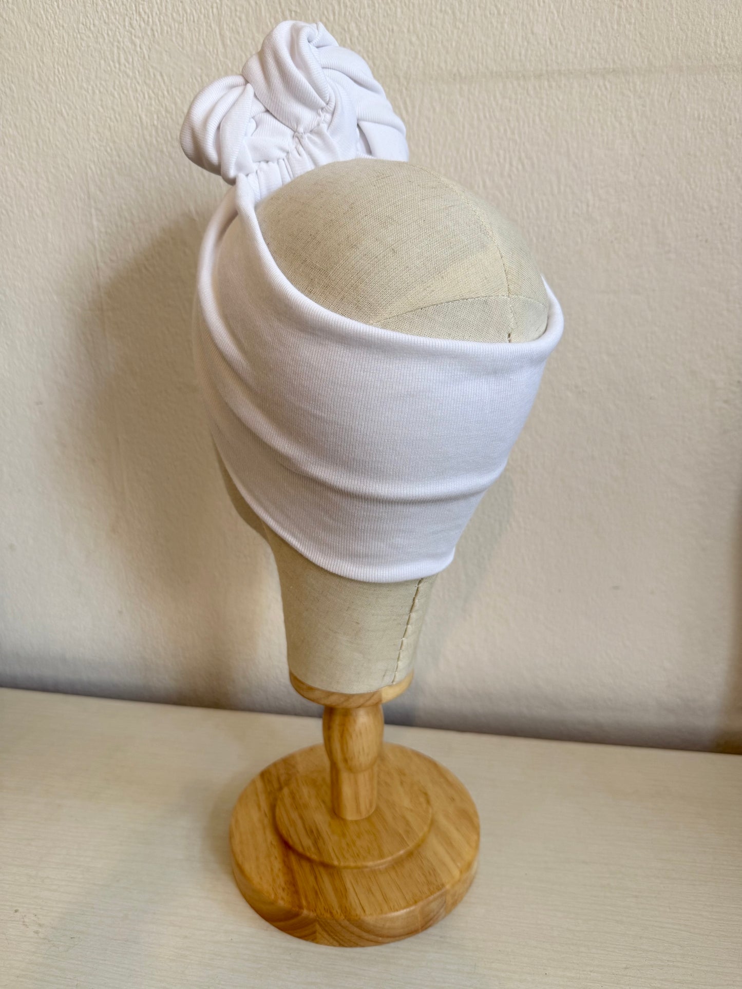 White vintage style headscarf  