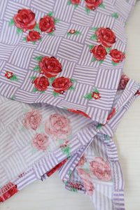 Lilac & roses bandana 