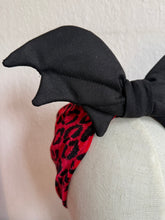 Load image into Gallery viewer, valentines bat headband in velvet