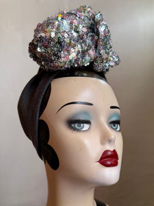 Vintage style sequin turban 