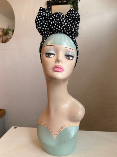 Polka dot rockabilly alternative turban headscarf