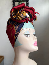 Load image into Gallery viewer, Classic Red &amp; Blue Patterned True Vintage Scarf
