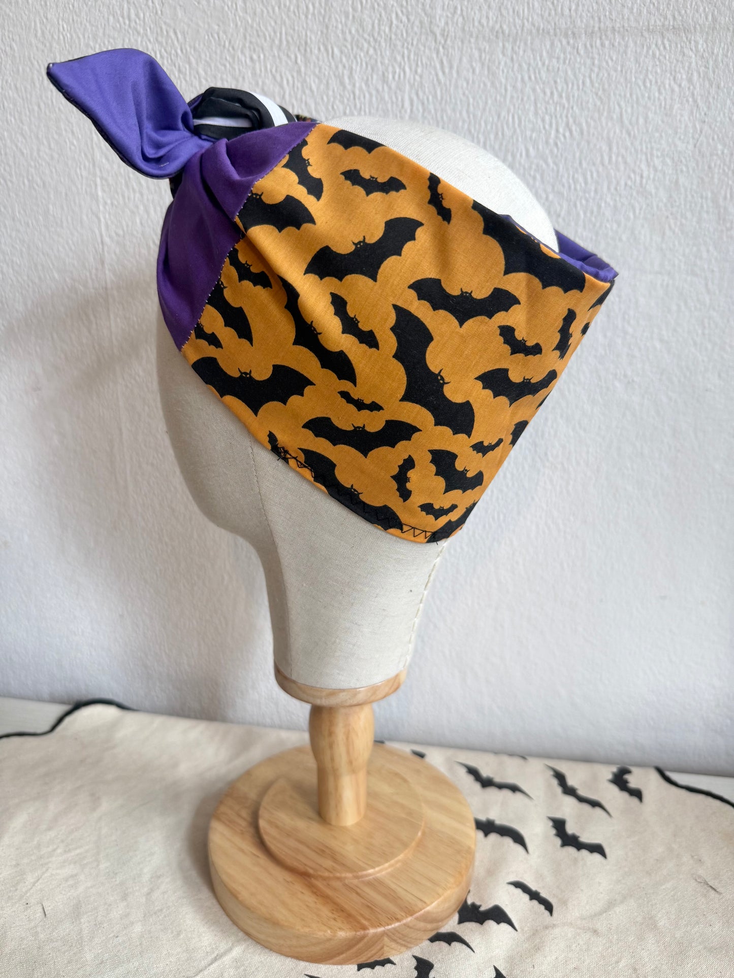 nostalgic 90s halloween summerween patchwork headscarf