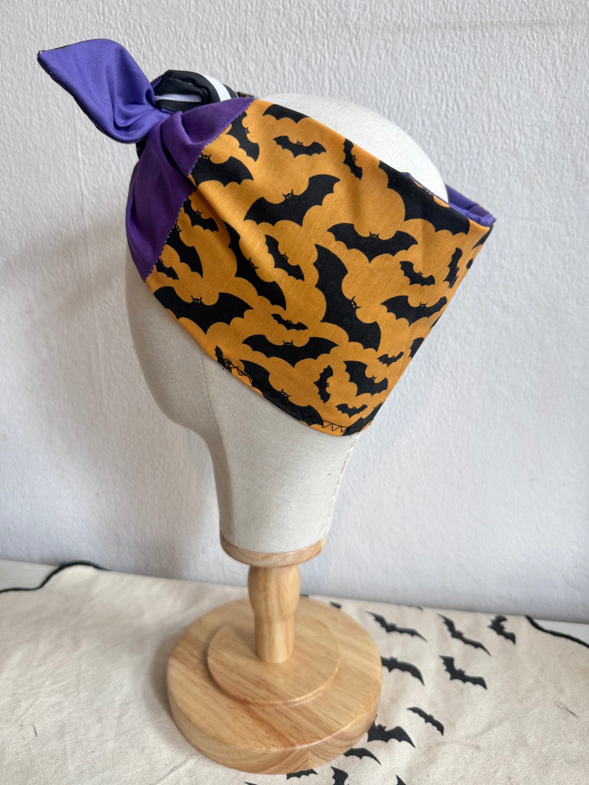 nostalgic 90s halloween summerween patchwork headscarf