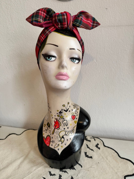 Tartan headscarf 