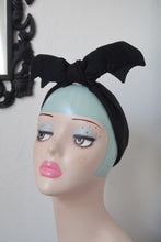 Load image into Gallery viewer, Black gothic Halloween bat headband 