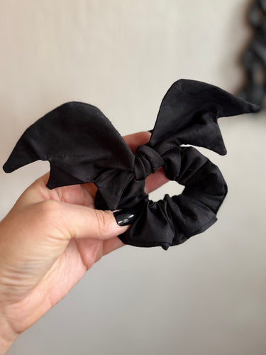 Bat Hair Scrunchie in Black